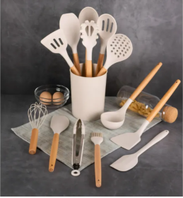 Mainstays 14pcs Cooking Utensil Set with Caddy