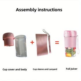 Portable Electric Fruit Juicer Rechargeable Mini Juicer Small Fruit Household Automatic Portable Travel Juicer Easy To Clean Rechargeable Small F