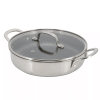 Better Chef 10-Inch 3-Ply Stainless Steel Nonstick Deep Fry Pan with Lid